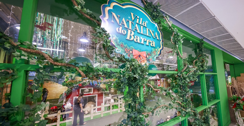 Vila Natalina recebe a magia do Natal no Shopping Barra