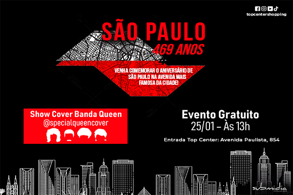 Aniversário São Paulo 469 anos